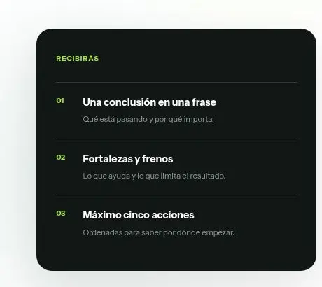 Vista real del Radar con la lectura inicial que recibe el usuario
